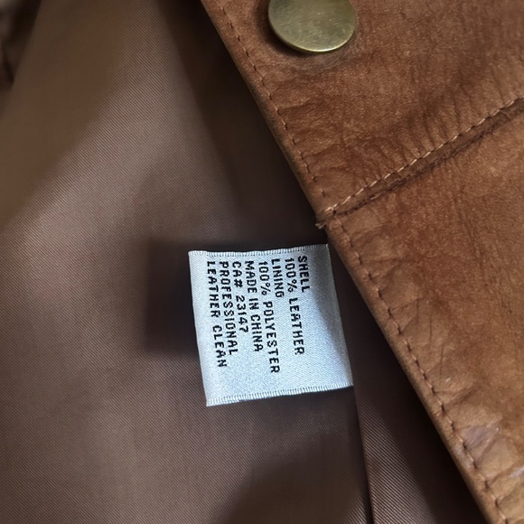 Talbots (Petite) Suede Jacket - Camel Color - Picture 3 of 6